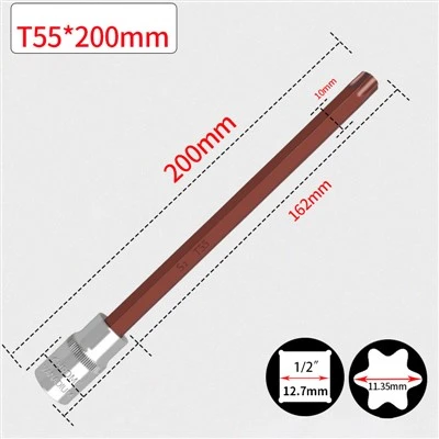 1/2" SOKKELBIT 200mm T55