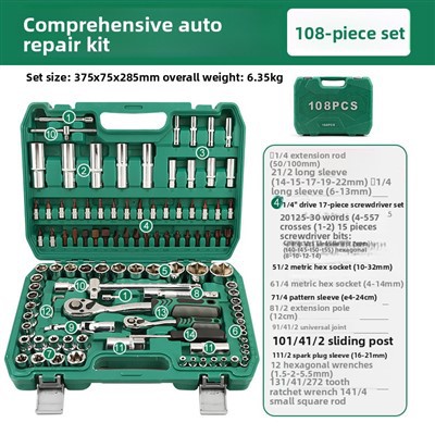 VÆRKTØJSÆT 1/2" 108 STK